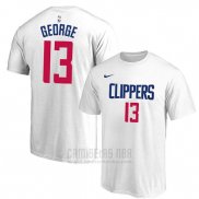 Camiseta Manga Corta Paul George Los Angeles Clippers Blanco