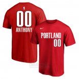 Camiseta Manga Corta Portland Trail Blazers Carmelo Anthony Rojo