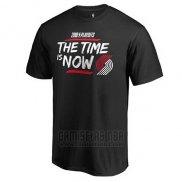 Camiseta Manga Corta Portland Trail Blazers Negro 2018 NBA Playoffs Bet Slogan