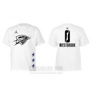 Camiseta Manga Corta Russell Westbrook All Star 2019 Oklahoma City Thunder Blanco