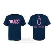 Camiseta Manga Corta Russell Westbrook Oklahoma City Thunder Azul Marino Peppa Pig Cruzado