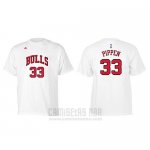 Camiseta Manga Corta Scottie Pippen Chicago Bulls Blanco