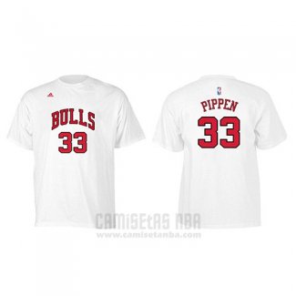 Camiseta Manga Corta Scottie Pippen Chicago Bulls Blanco