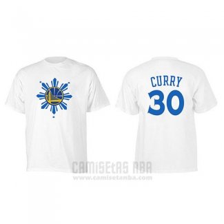 Camiseta Manga Corta Stephen Curry Golden State Warriors Blanco4
