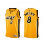 Camiseta Miami Heat Maurice Harkless #8 Earned 2020-21 Oro
