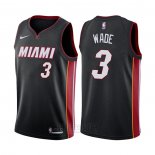 Camiseta Miami Heat Victor Dwyane Wade #3 Icon Negro