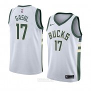 Camiseta Milwaukee Bucks Bucks Pau Gasol #17 Association 2018 Blanco