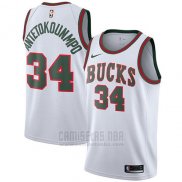 Camiseta Milwaukee Bucks Giannis Antetokounmpo #34 2017-18 Blanco