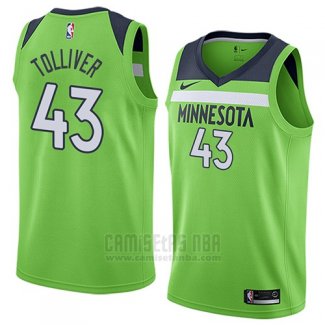 Camiseta Minnesota Timberwolves Anthony Tolliver #43 Statement 2018 Verde