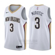 Camiseta New Orleans Pelicans Nikola Mirotic #3 Association 2017-18 Blanco