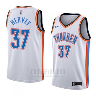 Camiseta Oklahoma City Thunder Kevin Hervey #37 Association 2018 Blanco