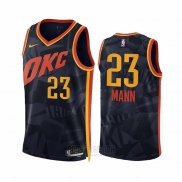 Camiseta Oklahoma City Thunder Tre Mann #23 Ciudad 2023-24 Negro