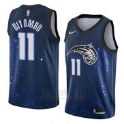 Camiseta Orlando Magic Bismack Biyombo #11 Ciudad 2018 Azul