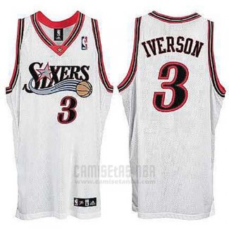 Camiseta Philadelphia 76ers Allen Iverson #3 Retro Blanco