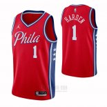 Camiseta Philadelphia 76ers James Harden #1 Statement 2020-21 Rojo
