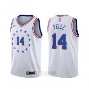 Camiseta Philadelphia 76ers Norvel Pelle #14 Earned 2019-20 Blanco