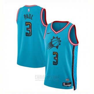 Camiseta Phoenix Suns Chris Paul #3 Ciudad 2022-23 Azul