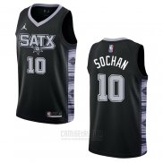 Camiseta San Antonio Spurs Jeremy Sochan #10 Statement 2022-23 Negro