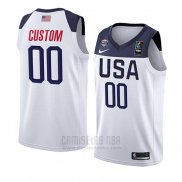 Camiseta USA Personalizada 2019 FIBA Basketball USA Cup Blanco