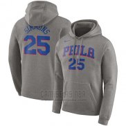 Sudaderas con Capucha Ben Simmons Philadelphia 76ers Gris4