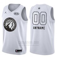 Camiseta All Star 2018 Minnesota Timberwolves Nike Personalizada Blanco