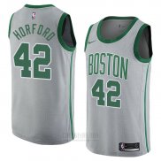 Camiseta Boston Celtics Al Horford #42 Ciudad 2018 Gris