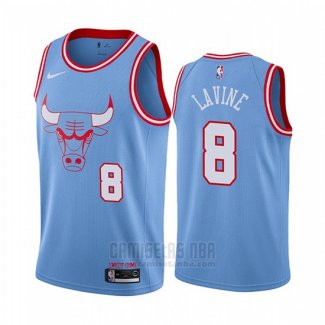 Camiseta Chicago Bulls Zach Lavine #8 Ciudad Azul