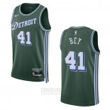 Camiseta Detroit Pistons Saddiq Bey #41 Ciudad 2022-23 Verde