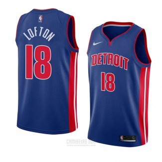 Camiseta Detroit Pistons Zach Lofton #18 Icon 2018 Azul