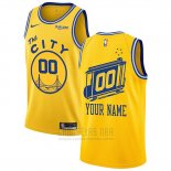 Camiseta Golden State Warriors Personalizada Hardwood Classics 2019-20 Oro