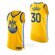 Camiseta Golden State Warriors Stephen Curry #30 Statement Autentico 2022 Oro