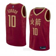 Camiseta Houston Rockets Eric Gordon #10 Ciudad 2018-19 Rojo