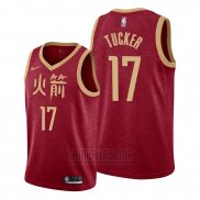 Camiseta Houston Rockets P.j. Tucker #17 Ciudad 2018 Rojo