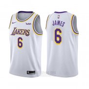 Camiseta Los Angeles Lakers LeBron James #6 Association 2021-22 Blanco