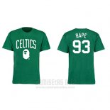 Camiseta Manga Corta Boston Celtics Verde BAPE Cruzado
