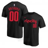 Camiseta Manga Corta Carmelo Anthony Portland Trail Blazers Negro Rojo