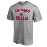 Camiseta Manga Corta Chicago Bulls Gris1