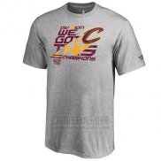 Camiseta Manga Corta Cleveland Cavaliers Gris 2018 NBA Central Division Champions Locker Room