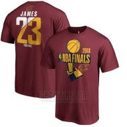 Camiseta Manga Corta Cleveland Cavaliers Rojo 2018 Eastern Conference Champions Lebron James