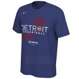 Camiseta Manga Corta Detroit Pistons Azul 2019 NBA Playoffs