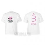 Camiseta Manga Corta Dwyane Wade Miami Heat Blanco Peppa Pig Cruzado