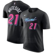 Camiseta Manga Corta Hassan Whiteside Miami Heat Negro Ciudad