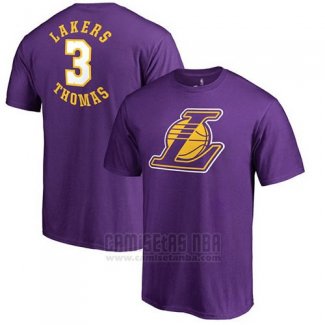 Camiseta Manga Corta Isaiah Thomas Los Angeles Lakers Violeta