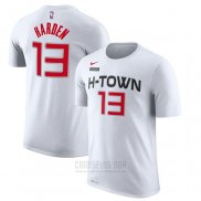 Camiseta Manga Corta James Harde Houston Rockets Blanco 2019-20 Ciudad