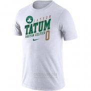 Camiseta Manga Corta Jayson Tatum Boston Celtics Blanco Player Performance