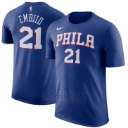 Camiseta Manga Corta Joel Embiid Philadelphia 76ers Azul9