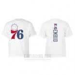 Camiseta Manga Corta Joel Embiid Philadelphia 76ers Blanco2