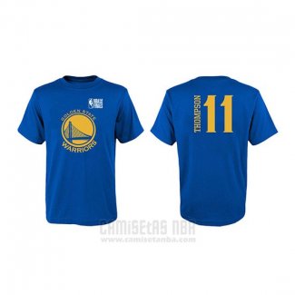 Camiseta Manga Corta Klay Thompson Golden State Warriors 2019 NBA Finals Azul