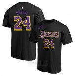 Camiseta Manga Corta Kobe Bayant 24 Los Angeles Lakers Negro Commemorativo