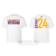 Camiseta Manga Corta Kobe Bayant Los Angeles Lakers Blanco